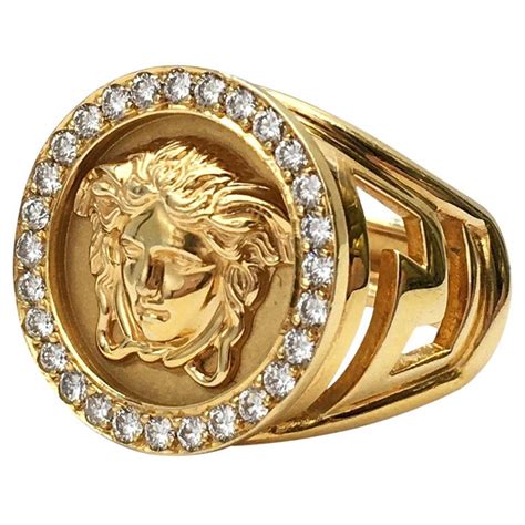 versace medusa ring gold|Versace Medusa ring for sale.